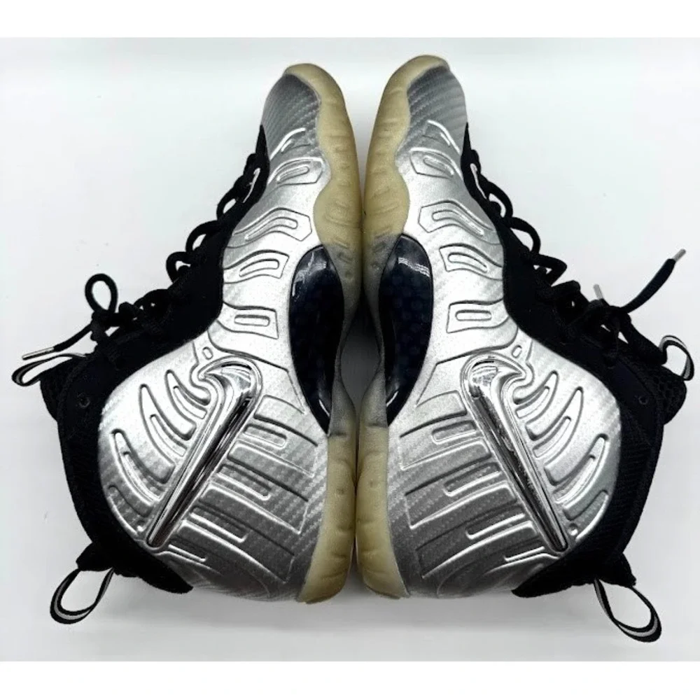 Nike Little Posite Pro GS Metallic Silver Black 644792-007 Youth US 7Y EU40